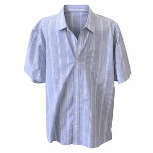 UNTUCKit Men’s Light Blue Striped Button-Down Shirt – NWOT